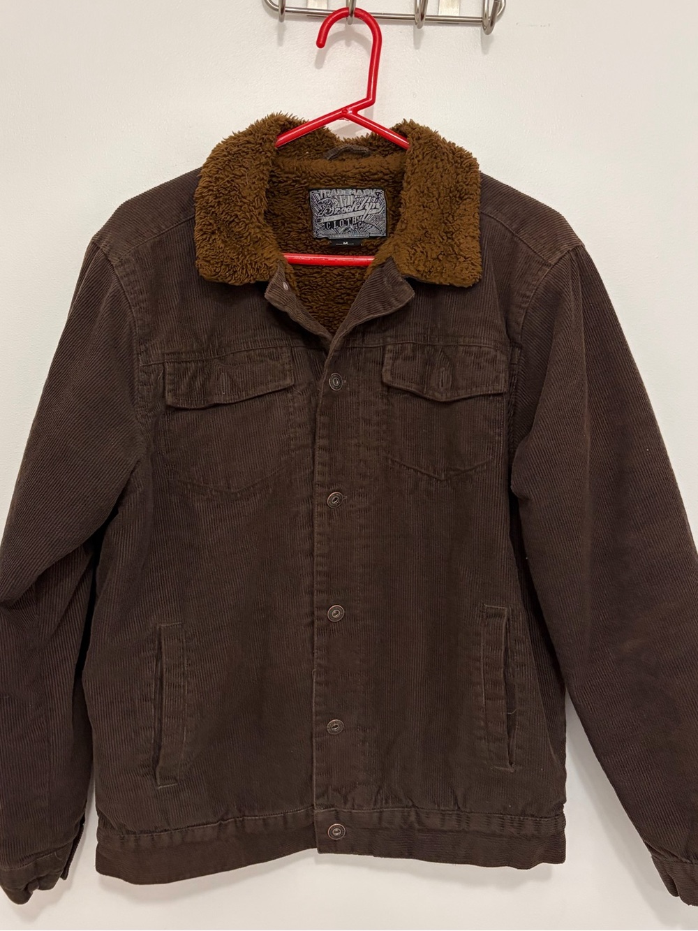 Brooklyn Cloth Brown Corduroy Sherpa-Lined Shirt Jacket